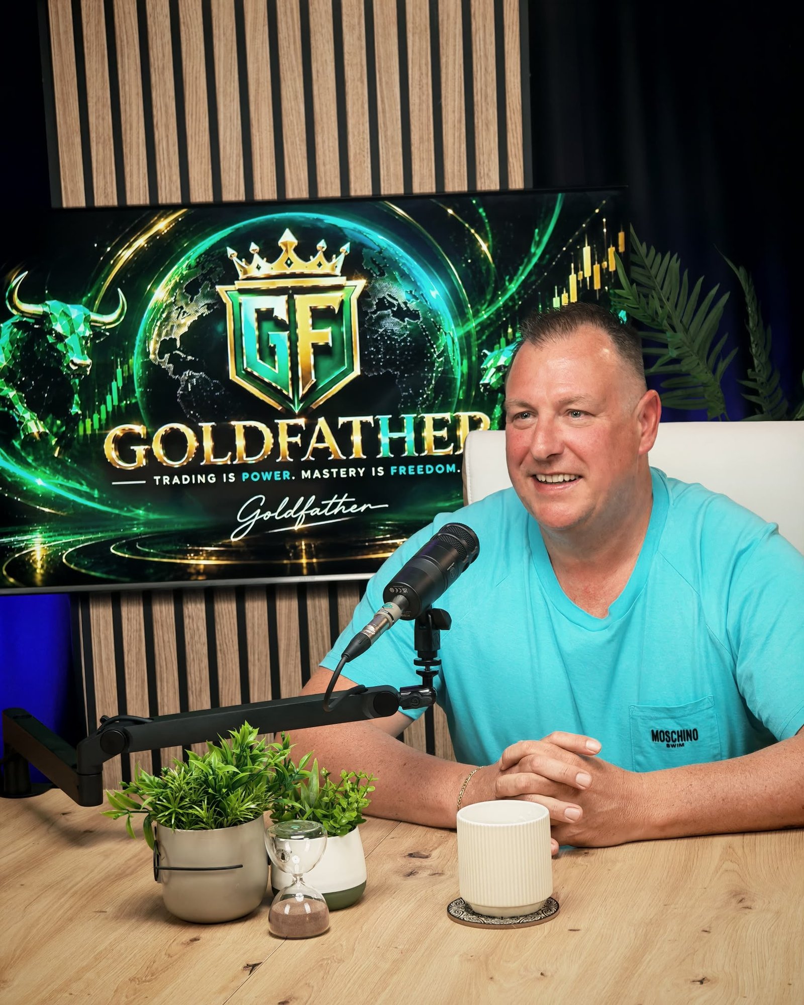 Bruno Marchesi în studioul Goldfather