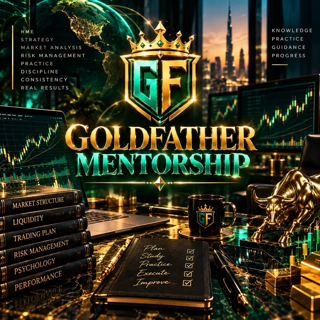 Goldfather Mentorship — spațiu de studiu pentru trading